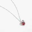 Cherries on Top Mickey Garnet Pendant with 1 6 CT.TW. Diamonds Fashion