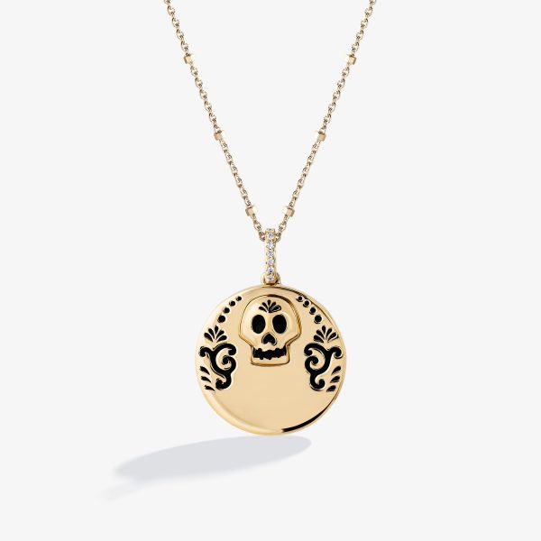 Coco Engravable Medallion in Sterling Silver and Accent Diamonds Discount