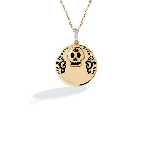 Coco Engravable Medallion in Sterling Silver and Accent Diamonds Discount