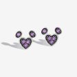 Black Raspberry Frost Amethyst Mickey Heart Earrings Online now