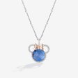 Blueberry Bliss Minnie Created Blue Sapphire Pendant with 1 6 CT.TW. Diamonds Online now