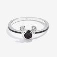 Charcoal Chill Black Onyx and Accent Diamonds Mickey Black Enamel Ring Fashion