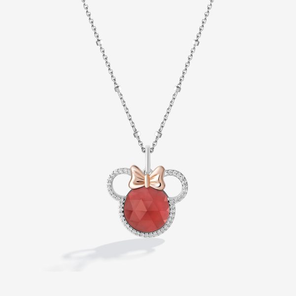 Cherries on Top Minnie Garnet Pendant with 1 6 CT.TW. Diamonds on Sale