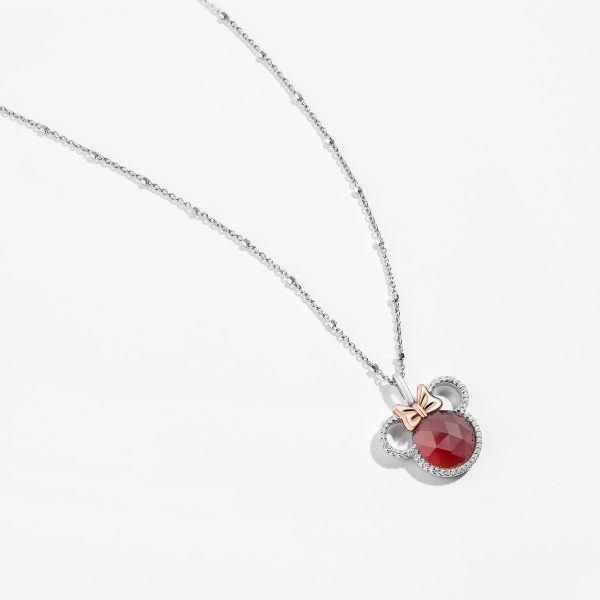 Cherries on Top Minnie Garnet Pendant with 1 6 CT.TW. Diamonds on Sale