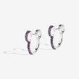 Black Raspberry Frost Amethyst Mickey Hoop Earrings Sale