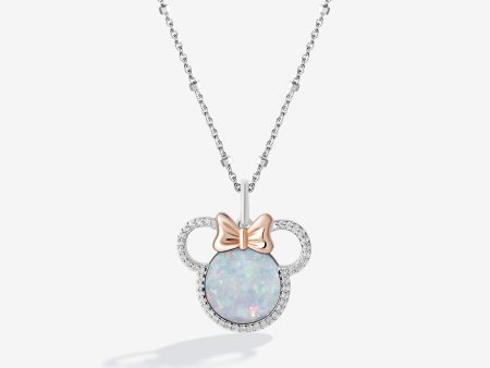 Candied Rainbow Swirl Minnie Created Opal Pendant with 1 6 CT.TW. Diamonds Supply