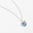 Blueberry Bliss Minnie Created Blue Sapphire Pendant with 1 6 CT.TW. Diamonds Online now