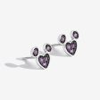 Black Raspberry Frost Amethyst Mickey Heart Earrings Online now