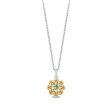 Enchanted Disney Fine Jewelry 10K Yellow Gold and Sterling Silver With 1 8 CTTW Diamond and Green Amethyst Tiana Pendant Necklace Online