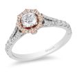 Enchanted Disney Fine Jewelry 14K White Gold and Rose Gold 3 4 CTTW Mulan Engagement Ring Online now