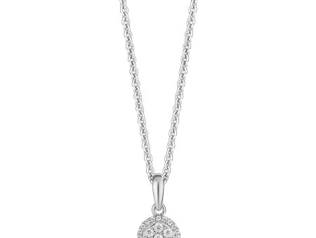 Enchanted Disney Fine Jewelry Sterling Silver with 1 5 CTTW Diamonds Cinderella Pendant Necklace on Sale