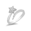 Enchanted Disney Fine Jewelry Sterling Silver with 1 8 CTTW Diamonds Tinker Bell Fashion Ring Fashion