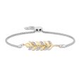 Enchanted Disney Fine Jewelry Sterling Silver and 10K Yellow Gold with 1 10 CTTW Diamonds Anna Bracelet Hot on Sale