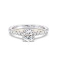 Enchanted Star Lab Grown Diamond 14K Gold Aurora Single Row Pave Engagement Ring Sale