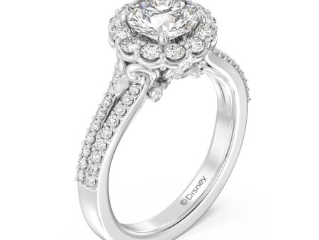 Enchanted Star Lab Grown Diamond Cinderella Split Shank Halo Engagement Ring Online Sale