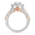 Enchanted Star Lab Grown Diamond 14K Gold Belle Halo Engagement Ring with Rose Gallery Online Sale