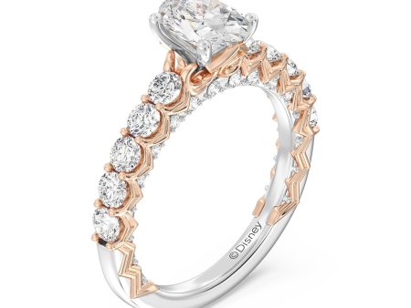 Enchanted Star Lab Grown Diamond 14K Gold Sleeping Beauty 65th Anniversary Celebration Aurora Engagement Ring Sale