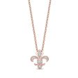 Enchanted Disney Fine Jewelry 10K Rose Gold Diamond Accent Aurora Pendant Necklace Cheap