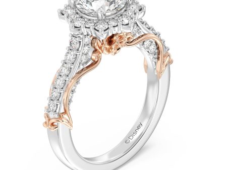 Enchanted Star Lab Grown Diamond 14K Gold Belle Halo Engagement Ring with Rose Gallery Online Sale