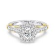 Enchanted Star Lab Grown Diamond 14K Gold Belle Halo Engagement Ring with Rose Gallery Online Sale