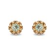 Enchanted Disney Fine Jewelry 10K Yellow Gold With 1 8 CTTW Diamond and Green Amethyst Tiana Stud Earrings Discount