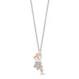 Enchanted Disney Fine Jewelry 14K Rose Gold over Sterling Silver with 1 10 CTTW Diamond Mulan Pendant Necklace Online Hot Sale