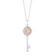 Enchanted Disney Fine Jewelry 14K Rose Gold over Sterling Silver with 1 10 CTTW Diamond and Morganite Aurora Key Pendant Necklace Online now