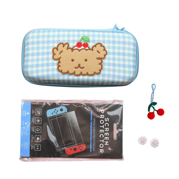 Bear Blue Gingham Pouch - Lite Fashion