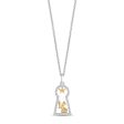 Enchanted Disney Fine Jewelry Sterling Silver and 10K Yellow Gold with 1 6 CTTW Diamonds Tinker Bell Pendant Necklace For Cheap