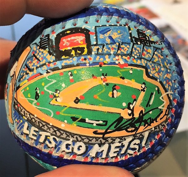 NY Mets Hand Painted Baseball Online now