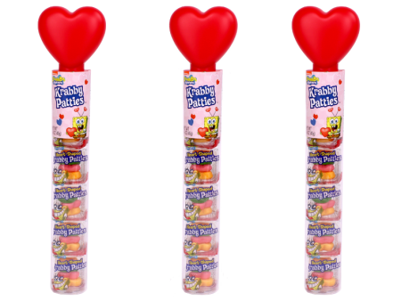 Krabby Patties Gummy Heart Tube Topper, 3 Pack on Sale