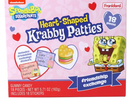 Krabby Patties Gummy Candy Friendship Valentine s Exchange, 18 count Online