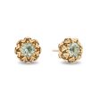 Enchanted Disney Fine Jewelry 10K Yellow Gold With 1 8 CTTW Diamond and Green Amethyst Tiana Stud Earrings Discount