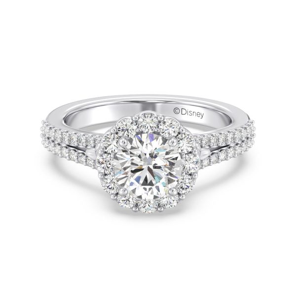 Enchanted Star Lab Grown Diamond Cinderella Split Shank Halo Engagement Ring Online Sale