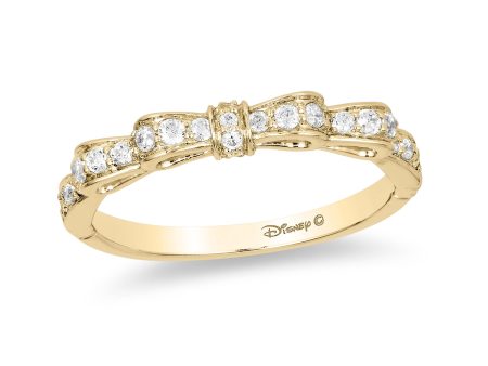 Enchanted Disney Fine Jewelry 14K Yellow Gold with 1 4 CTTW Diamond Snow White Anniversary Band Ring Sale