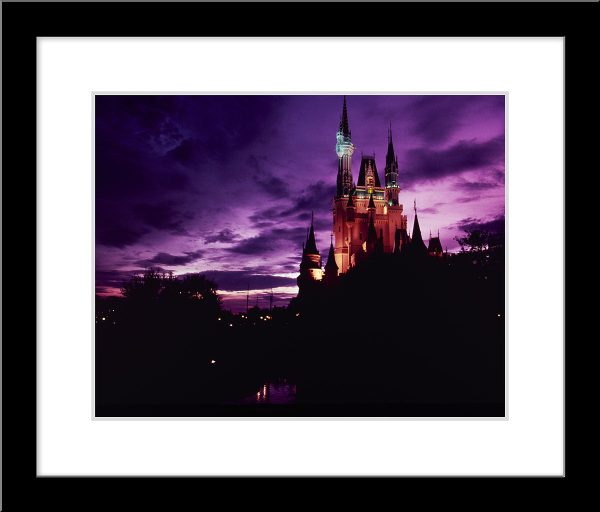 Walt Disney World, Cinderella Castle Purple Sky  from Disney Photo Archives For Sale