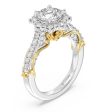 Enchanted Star Lab Grown Diamond 14K Gold Belle Halo Engagement Ring with Rose Gallery Online Sale