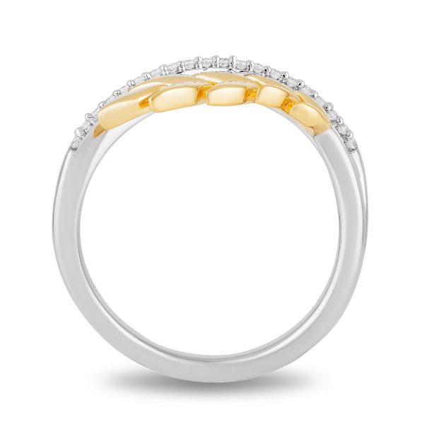 Enchanted Disney Fine Jewelry 14K Yellow Gold Over Sterling Silver with 1 10 CTTW Diamonds Anna Ring Online