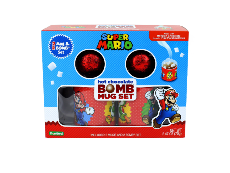 Mario Hot Chocolate BOMB®  Mug 2 Pack Gift Set Sale