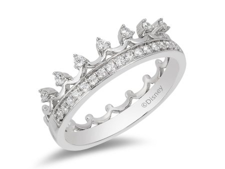 Enchanted Disney Fine Jewelry Sterling Silver 1 5 CTTW Disney Majestic Princess Crown Ring Online