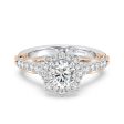 Enchanted Star Lab Grown Diamond 14K Gold Belle Halo Engagement Ring with Rose Gallery Online Sale