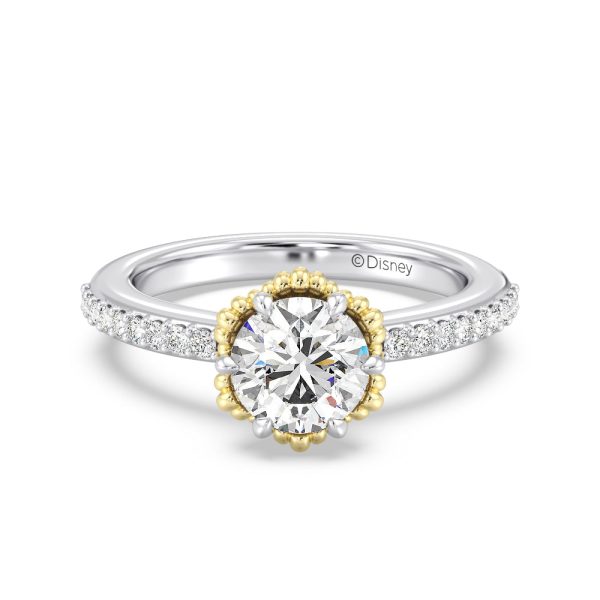 Enchanted Star Lab Grown Diamond 14K Gold Ariel Seashell Basket Engagement Ring Hot on Sale