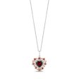 Enchanted Disney Fine Jewelry 14K Rose Gold over Sterling Silver with 1 10 CTTW Diamond and Red Garnet Snow White 85th Anniversary Collector’s Edition Pendant Necklace Online Sale