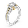 Enchanted Star Lab Grown Diamond 14K Gold Belle Halo Engagement Ring Online Hot Sale