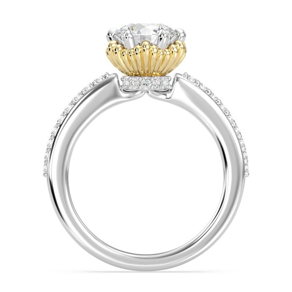 Enchanted Star Lab Grown Diamond 14K Gold Ariel Seashell Basket Engagement Ring Hot on Sale