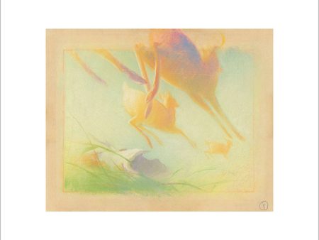 Bambi Visual Development - 05004  Concept Art by Tyrus Wong Online Hot Sale