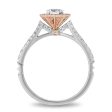 Enchanted Disney Fine Jewelry 14K White Gold and Rose Gold 3 4 CTTW Mulan Engagement Ring Online now