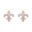 Enchanted Disney Fine Jewelry 10K Rose Gold 1 20 CTTW Aurora Earrings Sale