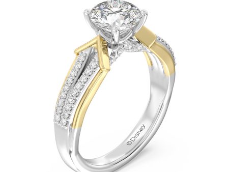 Enchanted Star Lab Grown Diamond 14K Gold Aurora Split Shank Engagement Ring Sale