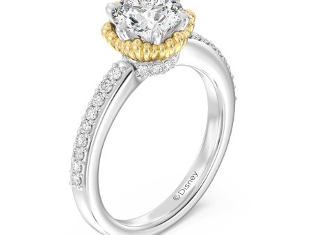 Enchanted Star Lab Grown Diamond 14K Gold Ariel Seashell Basket Engagement Ring Hot on Sale